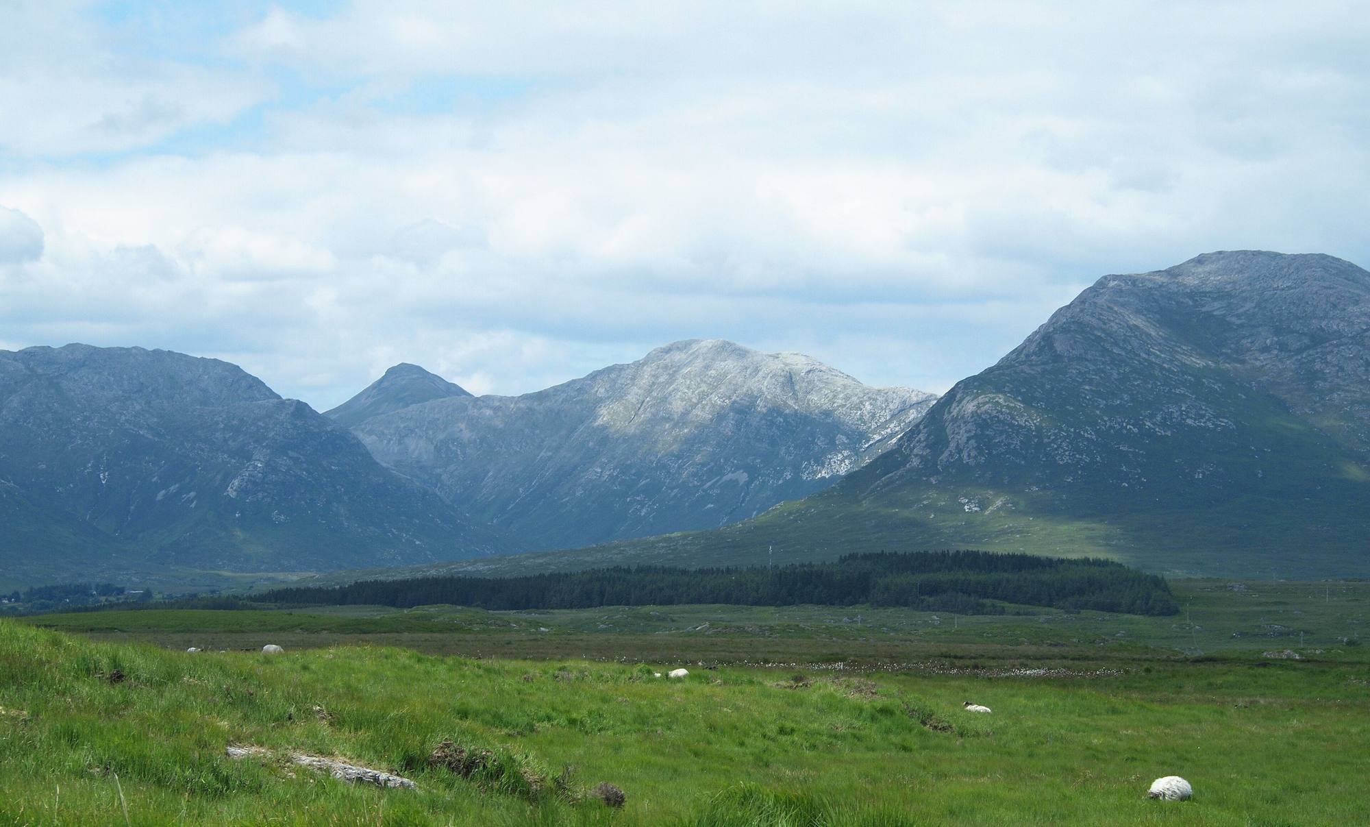 The Twelve Bens mountains above the bogland of Connemara